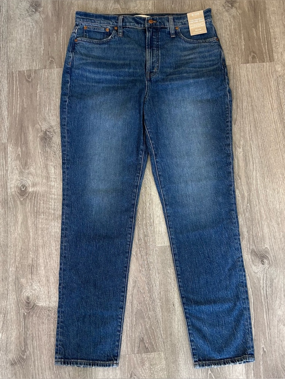 Madewell The Perfect Vintage Jean high rise fitted tapered leg full length 32t